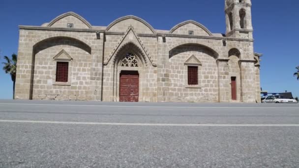 Imagens Cênicas Antiga Igreja Patrimônio Histórico Chipre — Vídeo de Stock