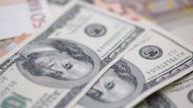 arka plan için dolar banknotların yakın çekim görüntüleri