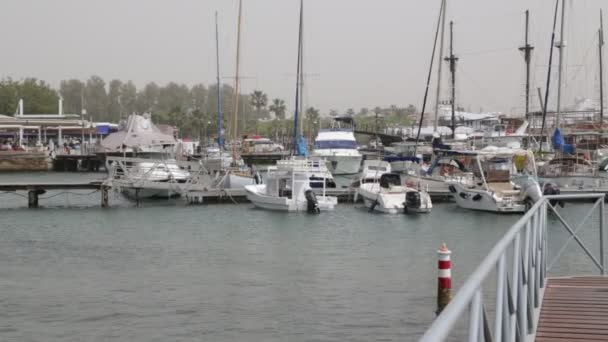 Imágenes Del Puerto Chipre Día Nublado — Vídeos de Stock