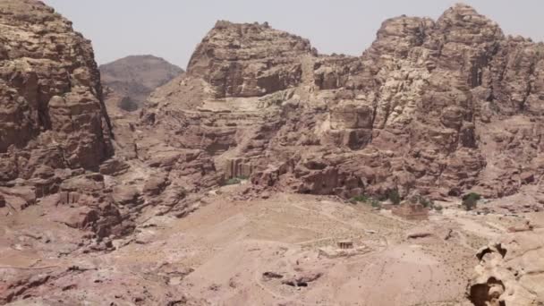 Vue Haut Site Antique Petra Jordan Belle Merveille Monde — Video