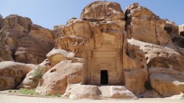 Ürdün'de küçük petra antik sitesi gece