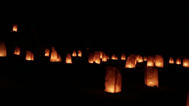 Gökyüzü Fenerler Yere Ürdün Petra Antik Sitesi Gece Yakın Tarih — Stok video