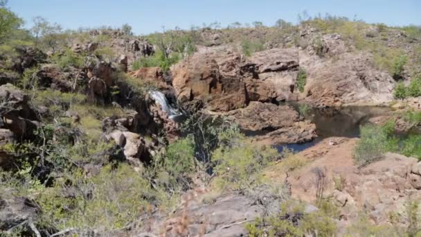 Прекрасный Вид Водопад Эдит Австралии — стоковое видео