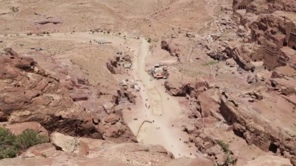 Vista Alto Sítio Antigo Petra Jordânia Bela Maravilha Mundo — Vídeo de Stock