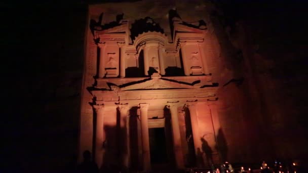 Sito Antico Petra Jordan Notte — Video Stock