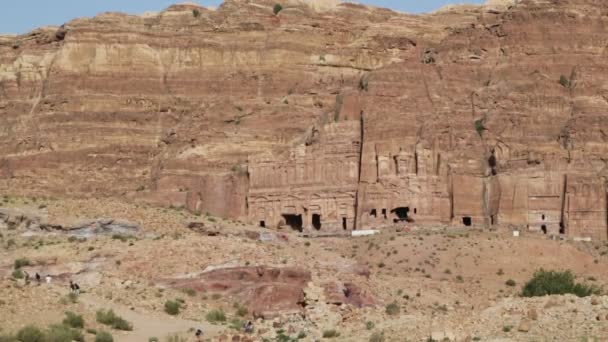 Sítio Antigo Petra Jordânia — Vídeo de Stock