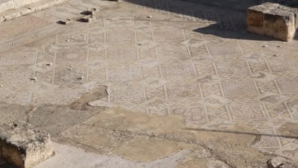 Antika Seramik Roma Dekoratif Mozaik — Stok video
