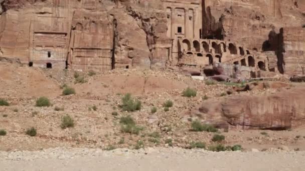 Antike Stätte Von Petra Jordanien — Stockvideo