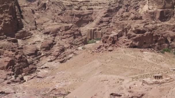 Pemandangan Dari Situs Kuno Petra Jordan Keajaiban Dunia Yang Indah — Stok Video