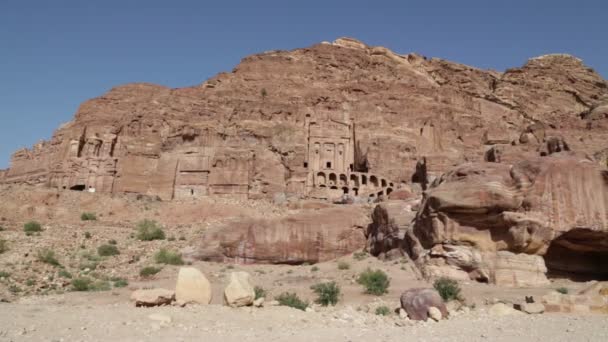 Antike Stätte Von Petra Jordanien — Stockvideo