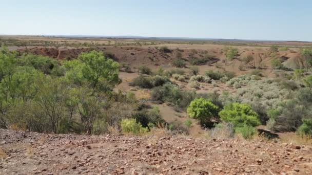 Kráter Lyuk Egy Aszteroida Ausztráliai Watarrka Nemzeti Parkban — Stock videók