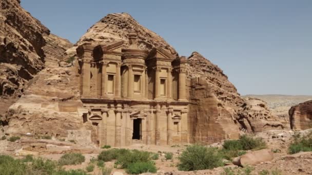 Antike Stätte Von Petra Jordanien — Stockvideo