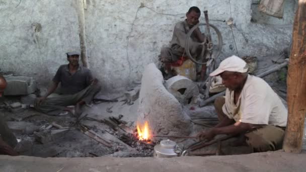 Etiopia Harar Circa Dicembre 2017 Persone Non Identificate Che Lavorano — Video Stock