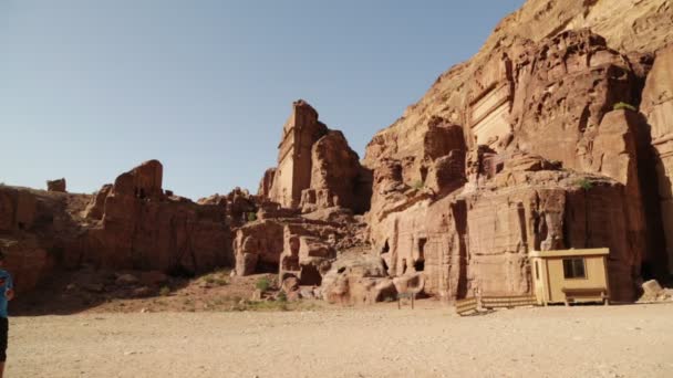 Antike Stätte Von Petra Jordanien — Stockvideo