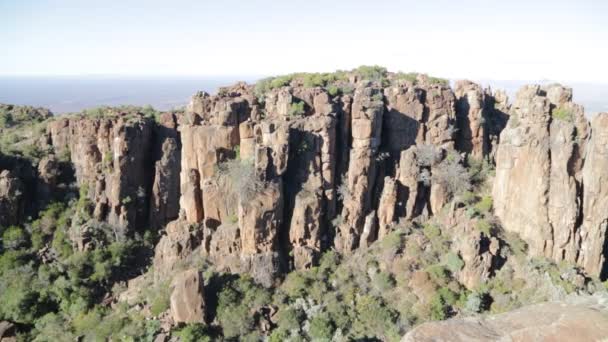 Красивый Вид Долину Запустения Южной Африке — стоковое видео