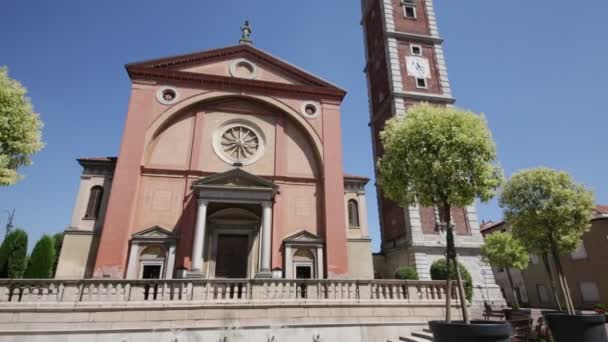 Riprese Panoramiche Dell Antica Chiesa Cattolica Italia — Video Stock