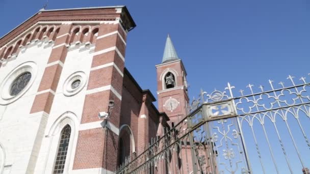 Antico Edificio Religioso Cattolico Varano Borghi Italia — Video Stock