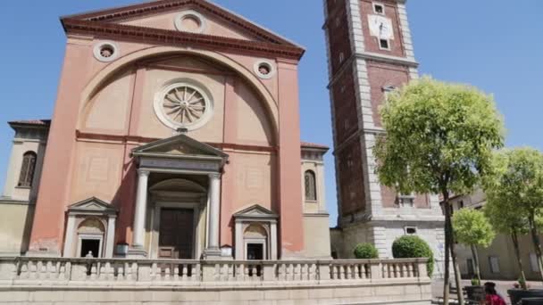 Мальовничі Кадри Старовинний Костел Італії — стокове відео