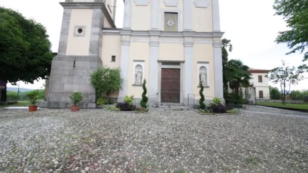 Ancient Catholic Religion Building Italy — Stock Video