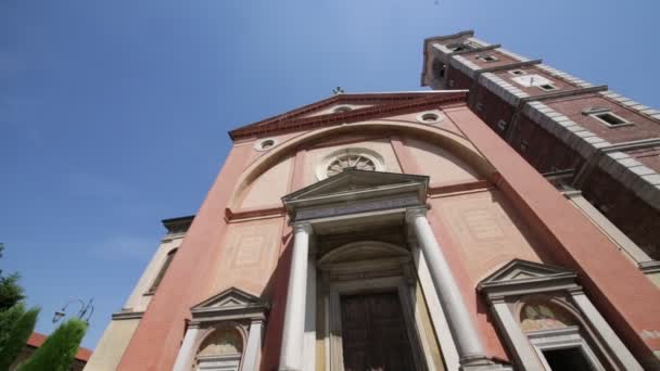 Ancient Catholic Religion Building Italy — Stock Video