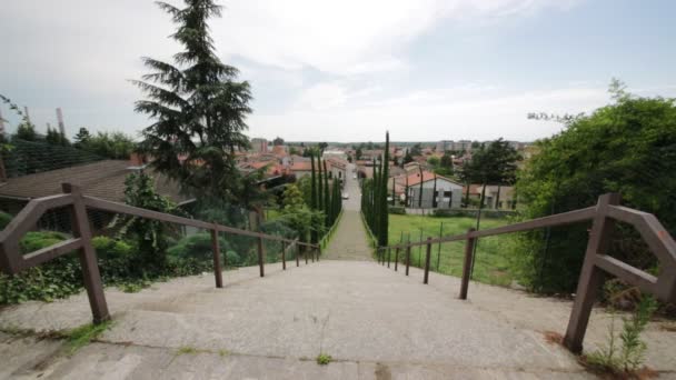 Paysage urbain de toits et maisons en turbigo, Italie 