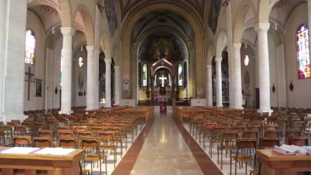 Intérieur Église Catholique Turbigo Italie — Video