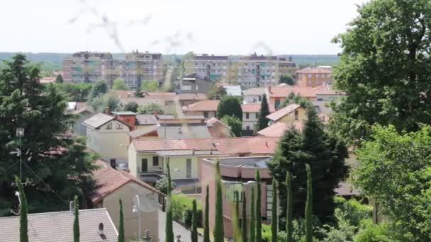 Stadtbild Der Dächer Und Häuser Turbigo Italien — Stockvideo