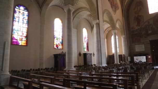 Interior Catholic Church Turbigo Italy — Stock Video
