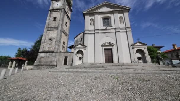 Mooie Beelden Van Oud Katholieke Kerk Italië — Stockvideo