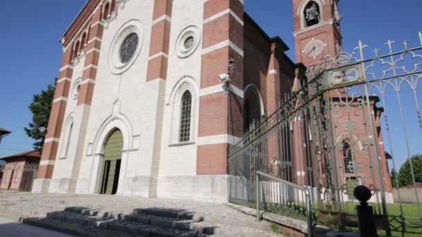 Edificio Antigua Religión Católica Varano Borghi Italia — Vídeo de stock