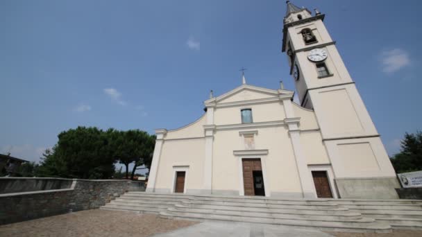 Images Panoramiques Ancienne Église Catholique Italie — Video