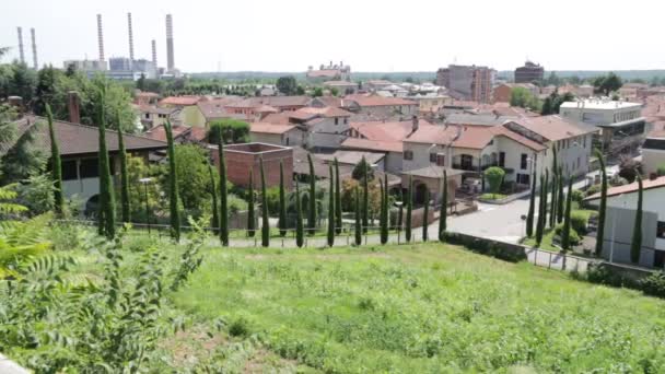 Cityscape Çatılar Evlerde Turbigo Talya — Stok video