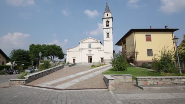 意大利古代天主教教堂的风景优美的画面 — 图库视频影像
