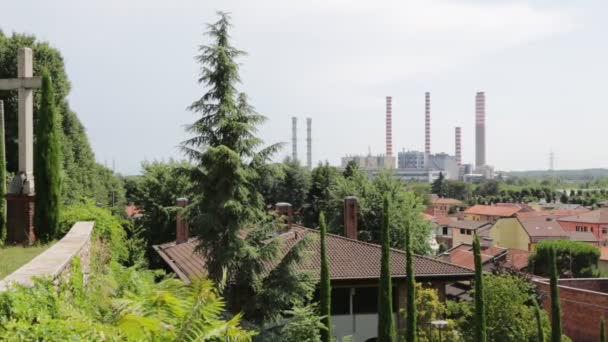 Paisaje Urbano Tejados Casas Turbigo Italia — Vídeo de stock