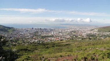 cape town şehir manzarası Masa Dağı havadan görüntüleri