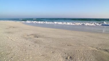 okyanus dalgaları ve kumlu plaj manzarası