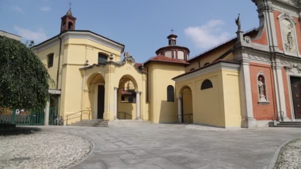 Ancient Catholic Religion Building Varano Borghi Italy — Stock Video