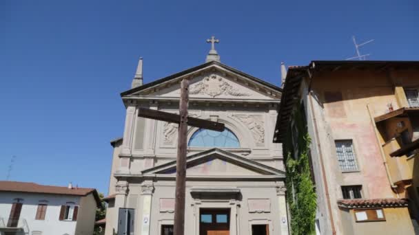 Vackra Bilder Forntida Katolska Kyrkan Italien — Stockvideo