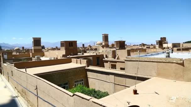 Крыши Иранском Городе Солнечную Погоду — стоковое видео