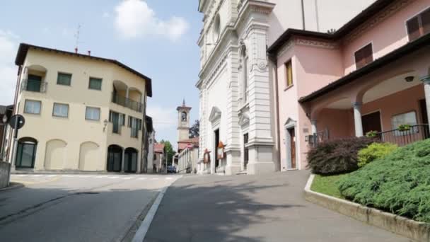 Malebný Pohled Italského Panoráma Krásnými Budovami — Stock video