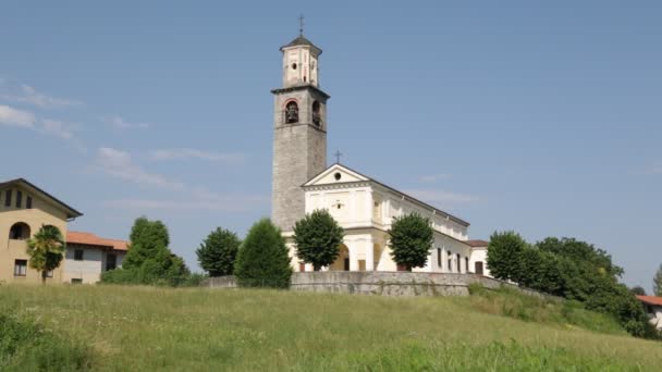 Vue Panoramique Belles Églises Catholiques Italiennes Antiques — Video