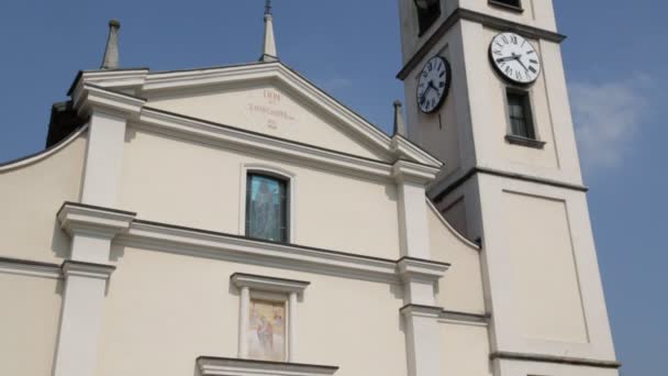 Scenic Footage Ancient Catholic Church Italy — Stock Video