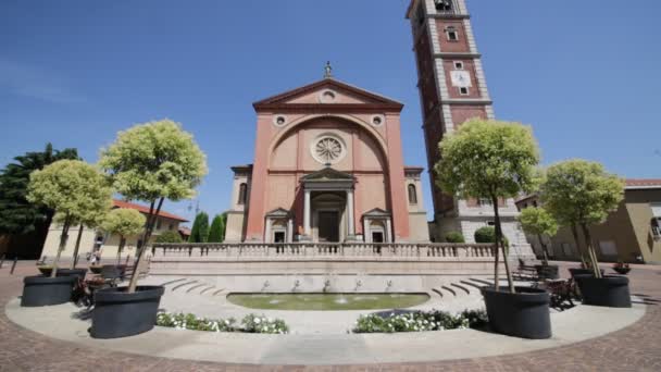 Scenic Footage Ancient Catholic Church Italy — Stock Video