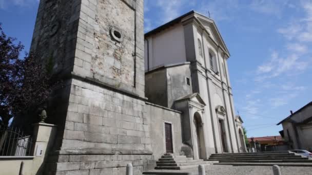 Images Panoramiques Ancienne Église Catholique Italie — Video