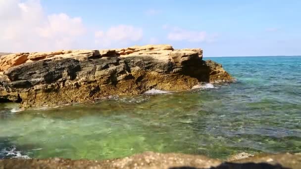 Imágenes Tranquilas Hermoso Mar Ondulado — Vídeo de stock