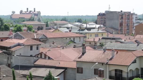 Городской Пейзаж Крыш Домов Турбиго Италия — стоковое видео