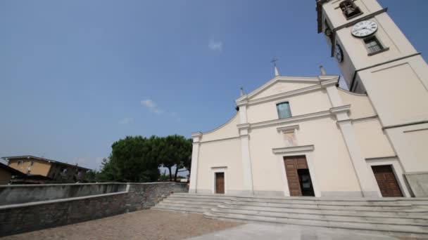 Images Panoramiques Ancienne Église Catholique Italie — Video