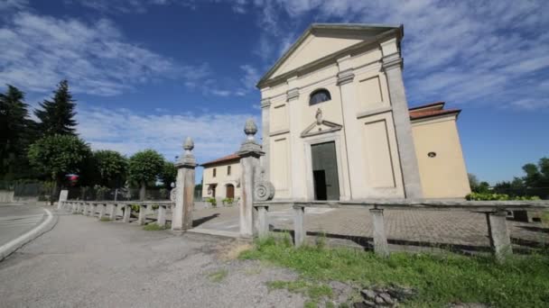 Riprese Panoramiche Dell Antica Chiesa Cattolica Italia — Video Stock