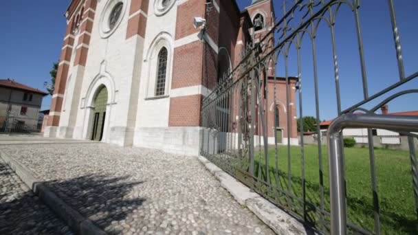 Ancien Bâtiment Religion Catholique Varano Borghi Italie — Video