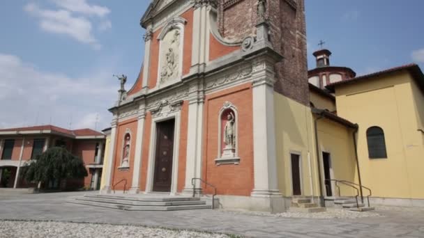 Antico Edificio Religioso Cattolico Varano Borghi Italia — Video Stock